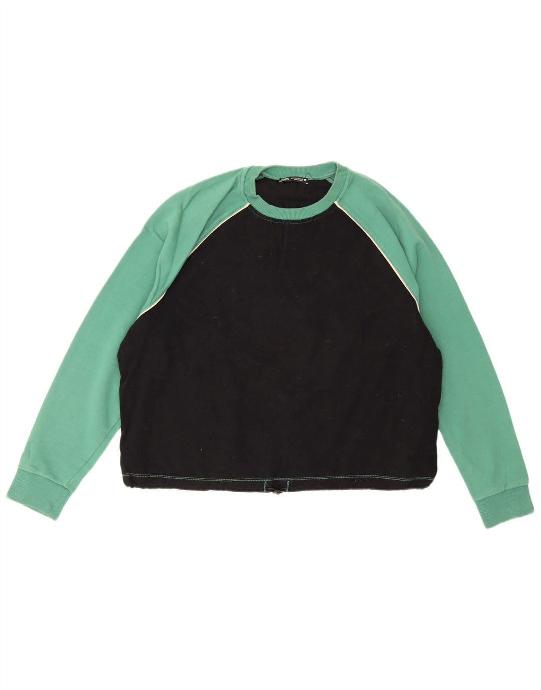 Felpa oversize da donna Zara UK 10 Small Black Colourblock