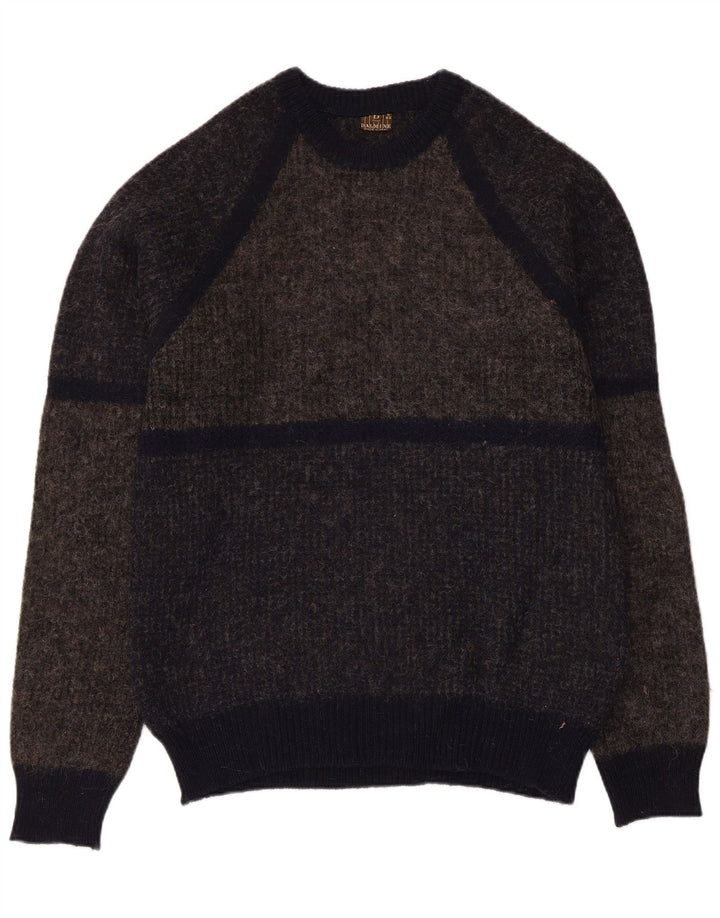 DALMINE Maglione girocollo da uomo IT 50 Lana color block grigio medio
