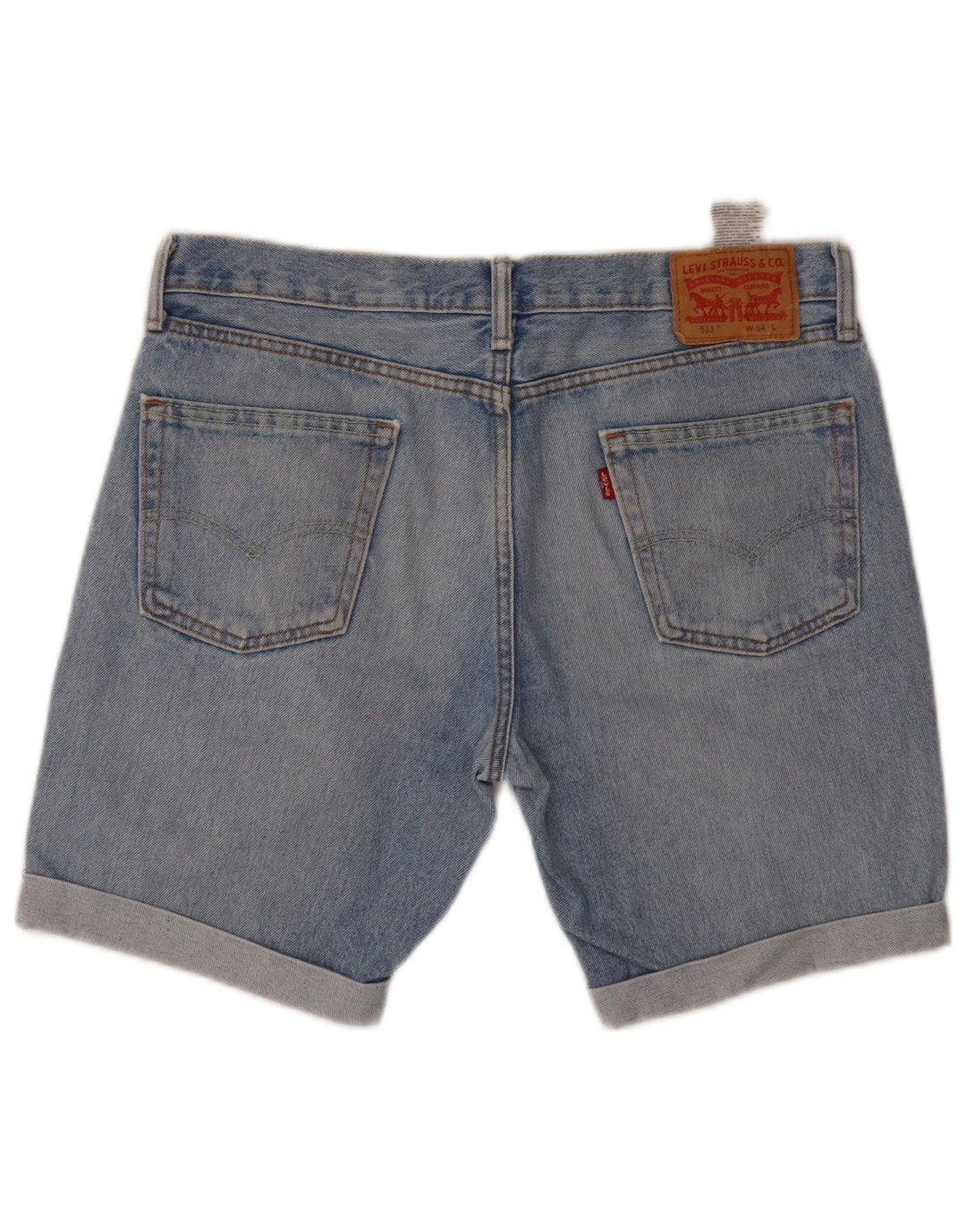 Pantaloncini di jeans Levi's 511 da uomo W34 grande cotone blu