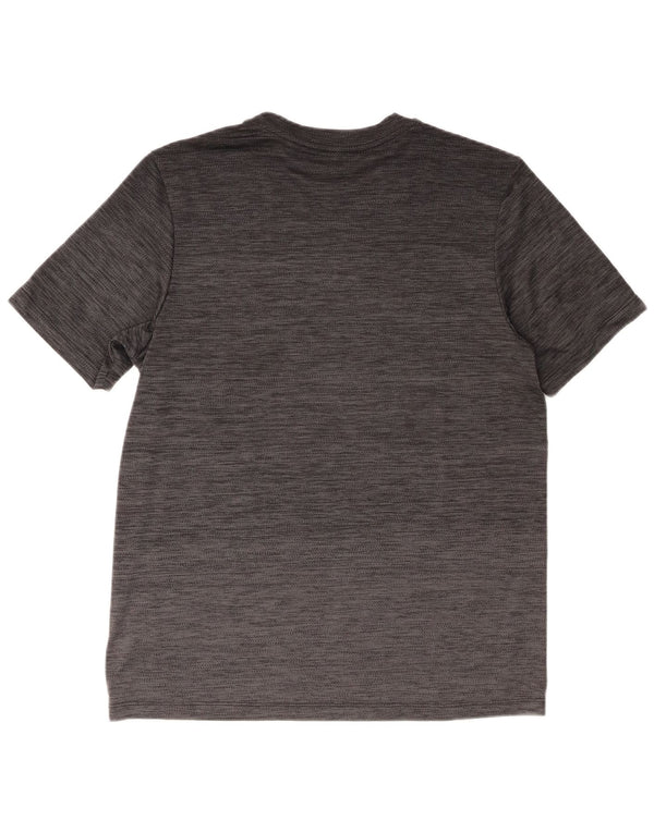 T-shirt da uomo Adidas Top in poliestere chiazzato grigio medio