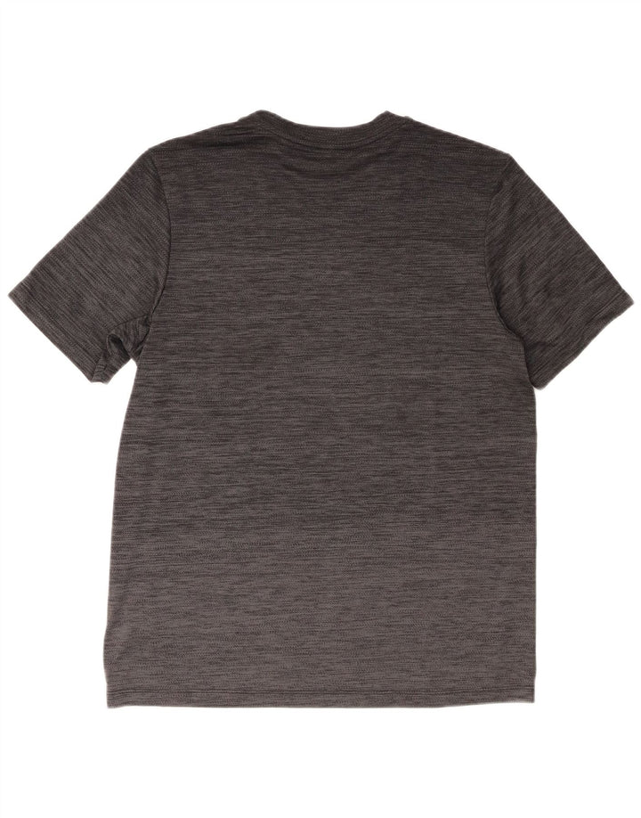 T-shirt da uomo Adidas Top in poliestere chiazzato grigio medio