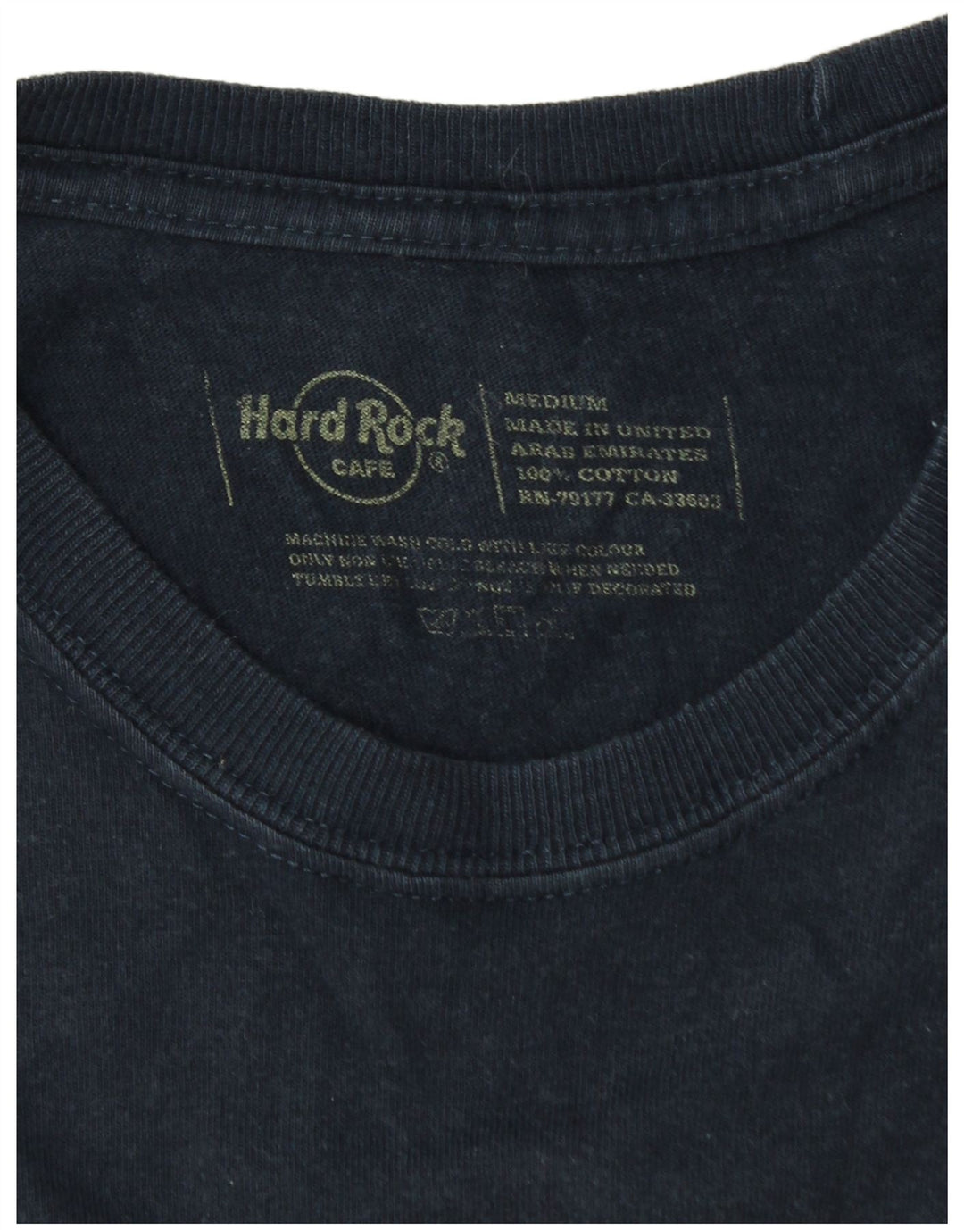 T-shirt grafica da uomo Hard Rock Barcelona Barcelona, cotone medio blu navy