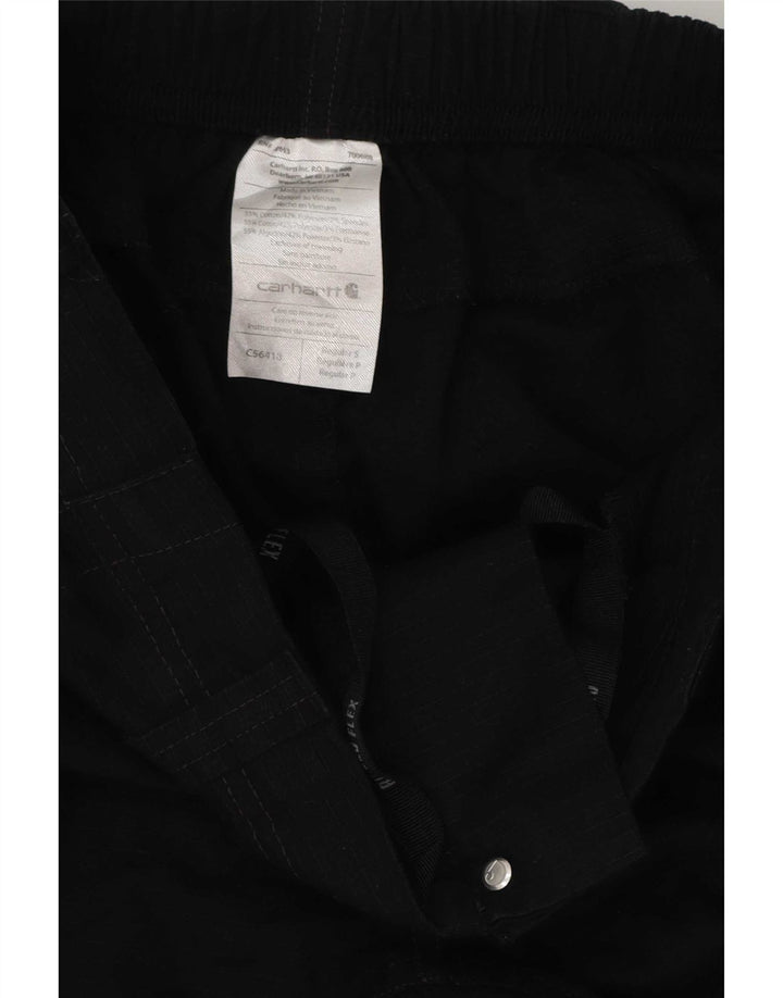 Pantaloni cargo dritti da uomo Carhartt piccoli W29 L30 cotone nero