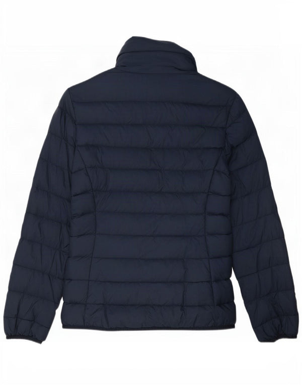 Giacca imbottita da donna Benetton UK 10 Small Blu Navy