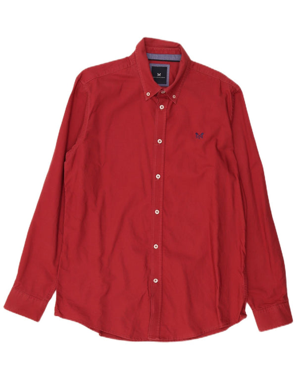 Crew Clothing Camicia slim fit da uomo grande in cotone rosso