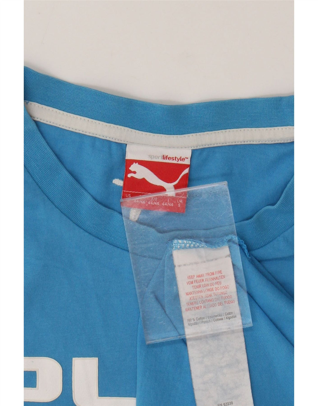 T-shirt grafica da uomo PUMA Top Small in cotone blu