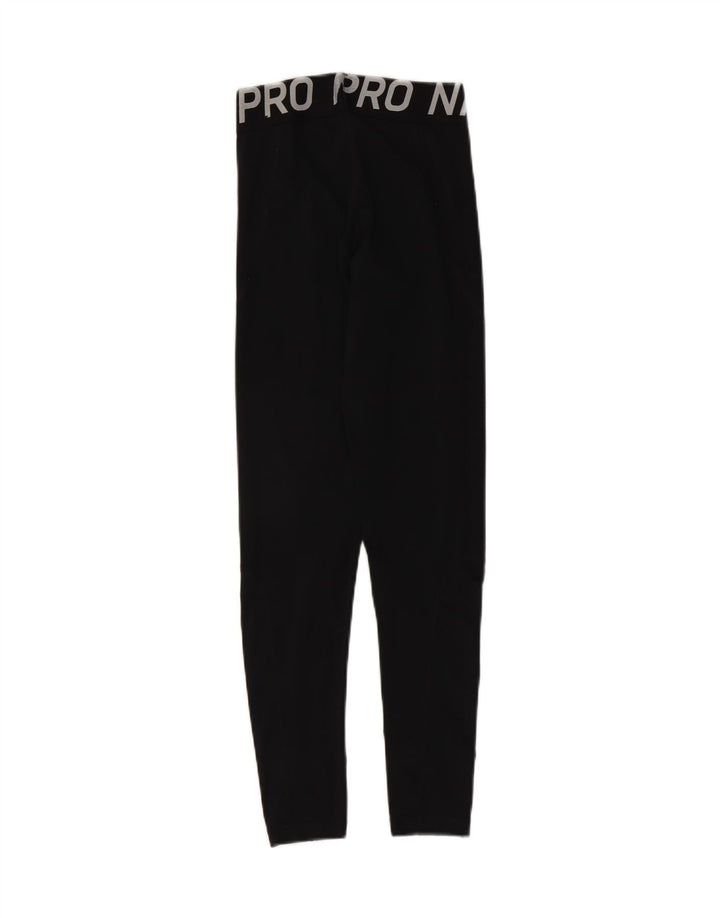 Leggings grafici da donna Nike UK 8 piccoli sportivi in poliestere nero