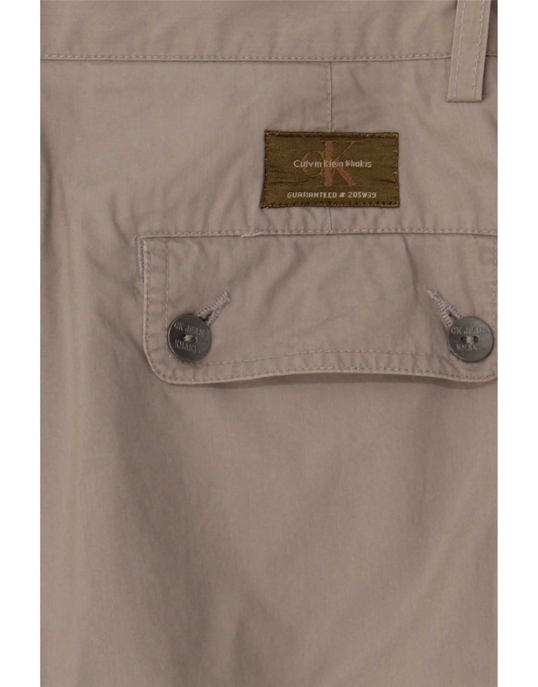 Pantaloni cargo dritti da donna Calvin Klein W29 L32 cotone grigio