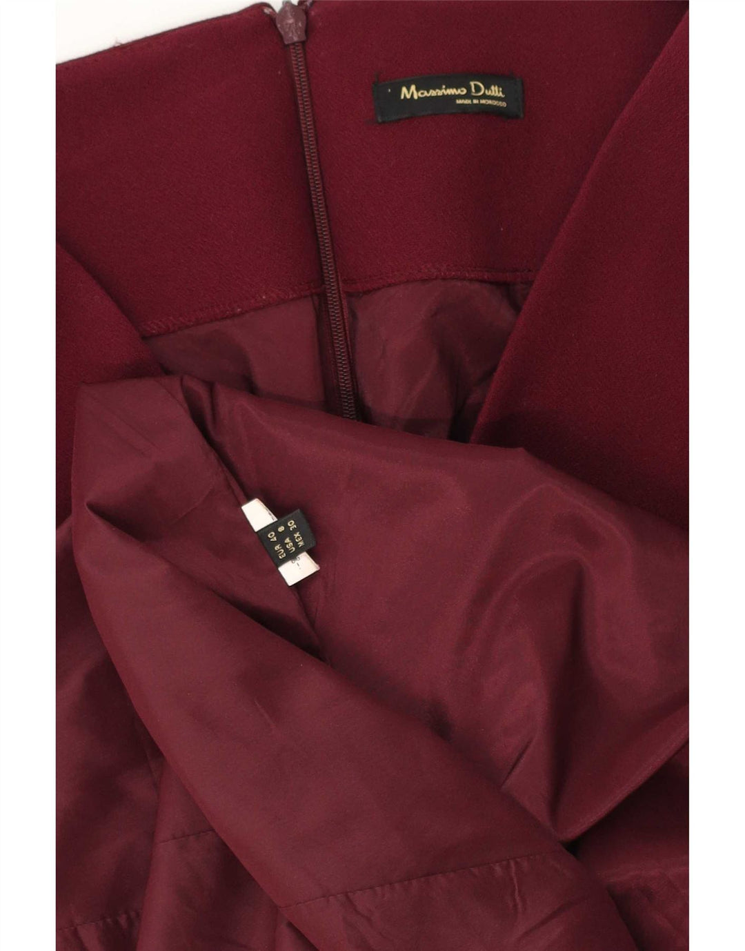 Abito tubino da donna con maniche a 3/4 Massimo Dutti EU 40 Bordeaux medio