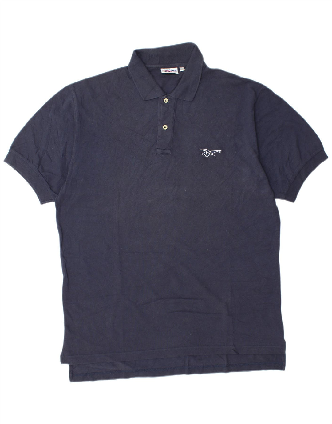 Polo Reebok da uomo grande in cotone blu navy