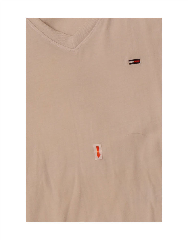 T-shirt da donna Tommy Hilfiger Top UK 12 cotone bianco medio