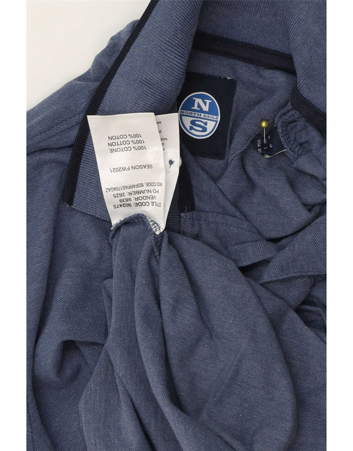 Polo da uomo North Sails in cotone a righe medie blu navy
