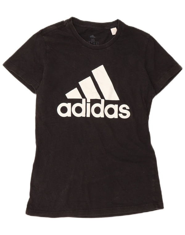 T-shirt grafica da donna ADIDAS Top UK 4/6 XS Nera