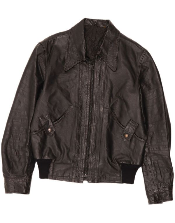 Giacca in pelle da uomo Fibok IT 54 2XL Nera