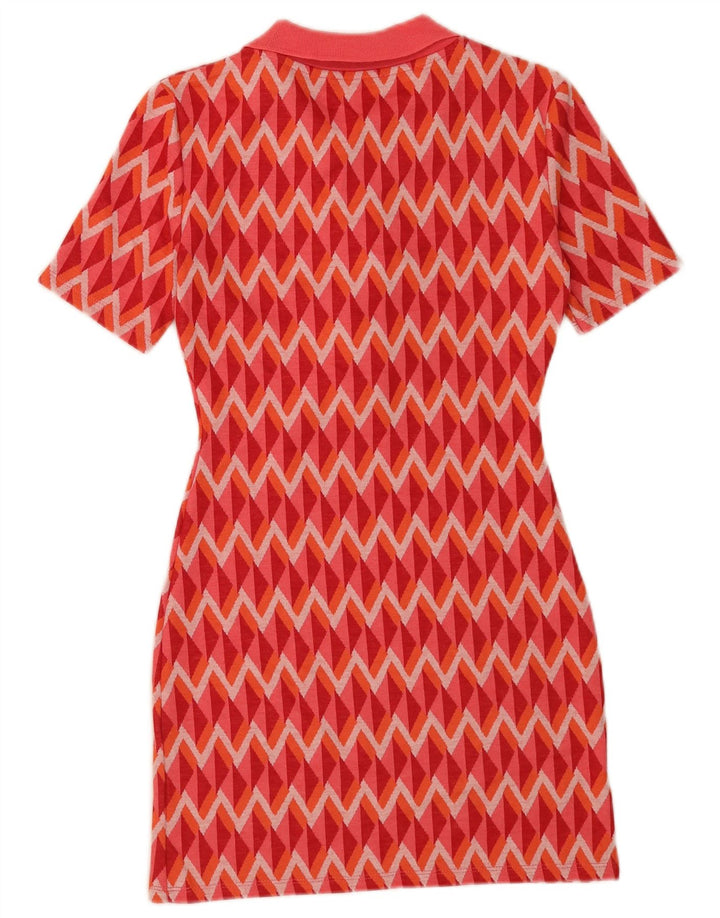 Abito polo da donna Zara UK 10 piccolo Chevron rosso