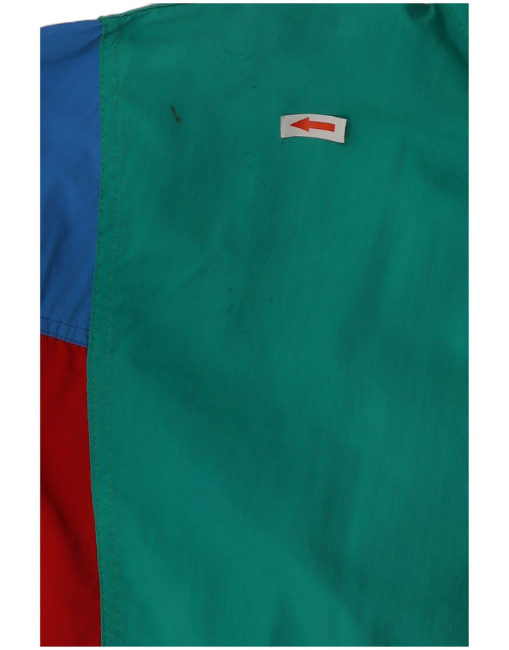 Giacca anorak vintage da uomo IT 44 XS poliammide color block multicolore