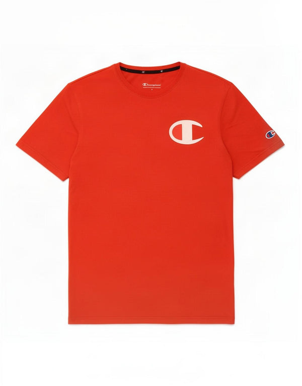 T-shirt grafica da uomo Champion Top piccola in cotone rosso