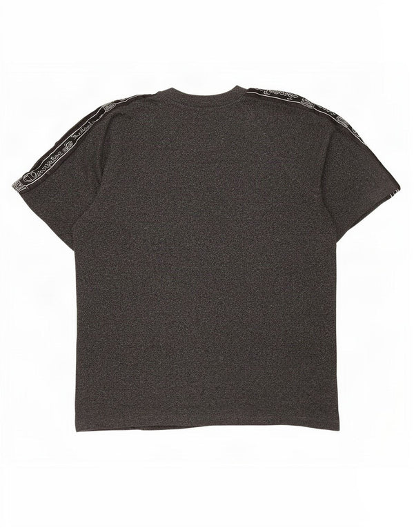 T-shirt grafica da uomo Champion Top XL in cotone chiazzato grigio