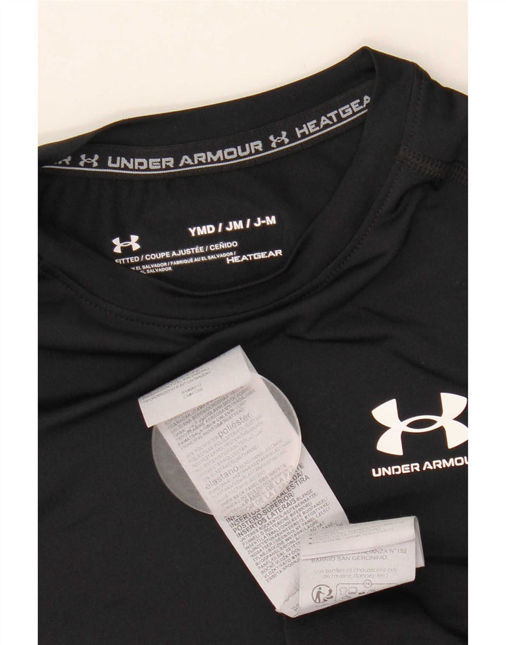 Under Armour Ragazzi Heat Gear Top manica lunga 9-10 anni medio nero