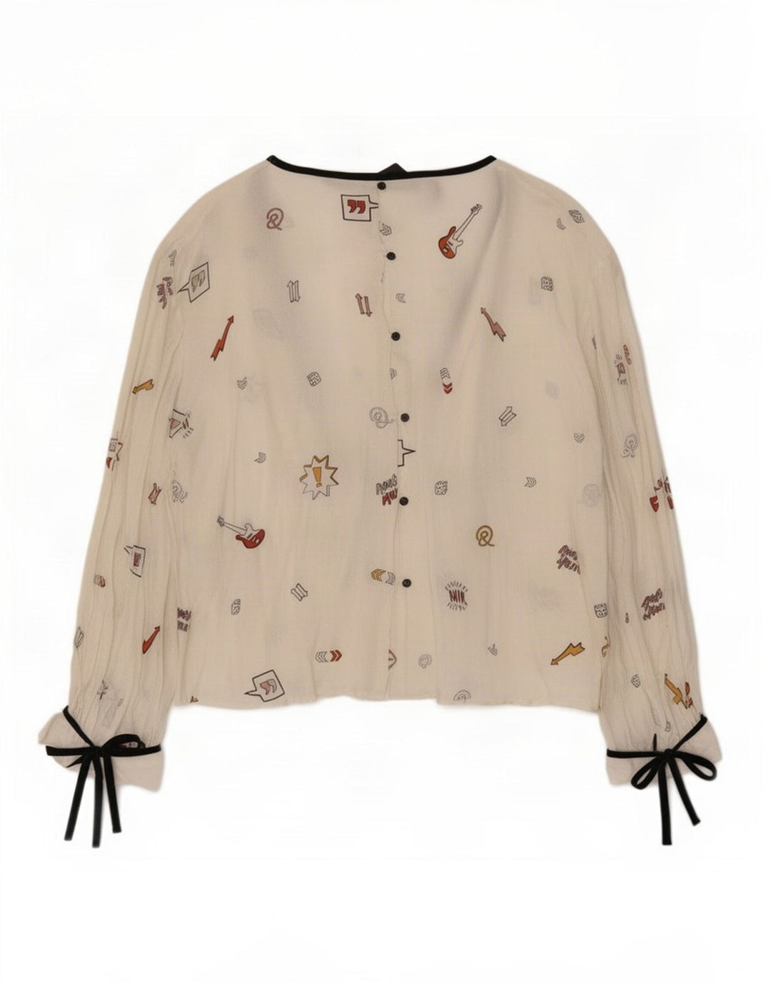 Top Zara Trafaluc modello astratto camicetta da donna UK 12 bianco medio