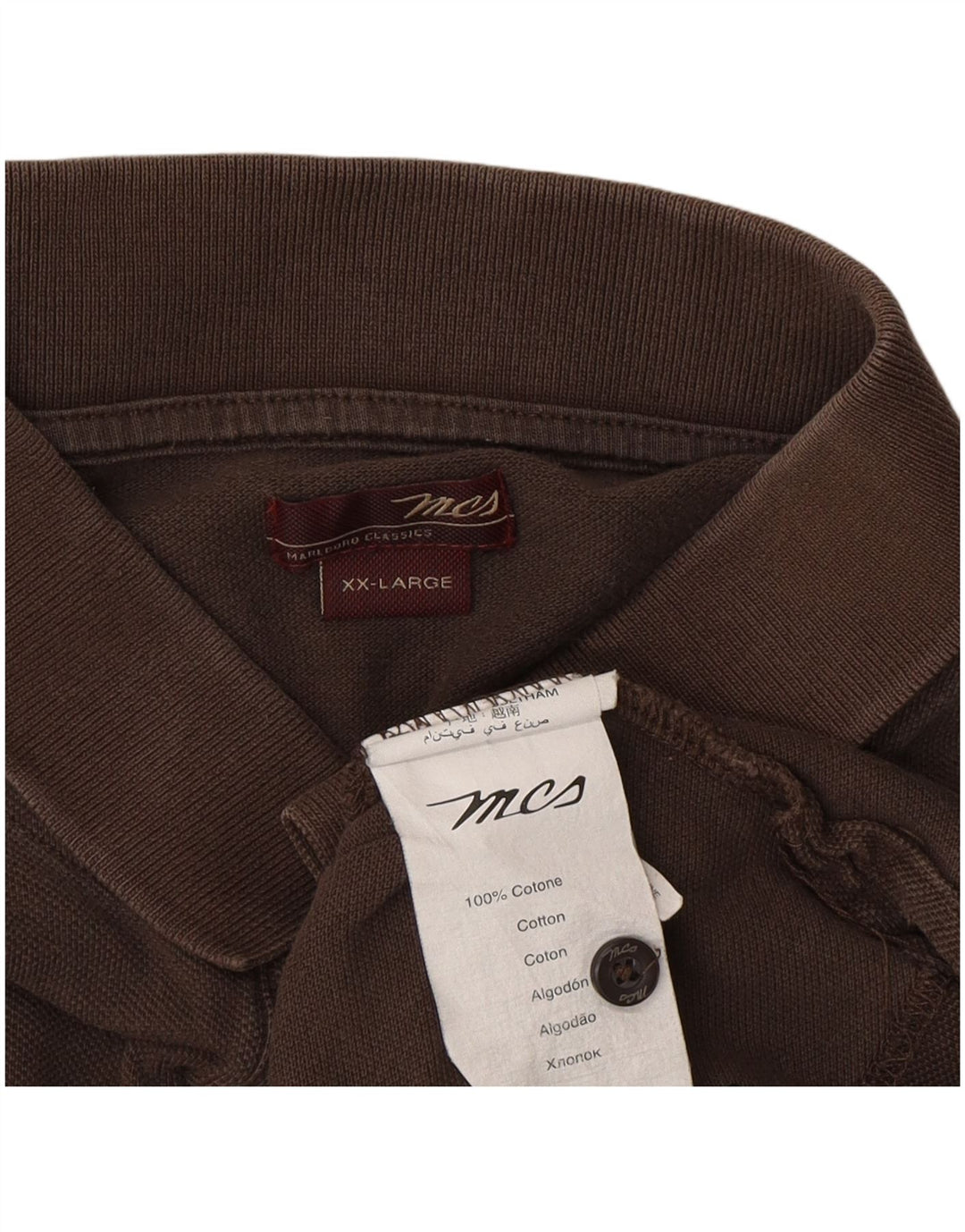 Polo da uomo Marlboro Classics 2XL in cotone marrone