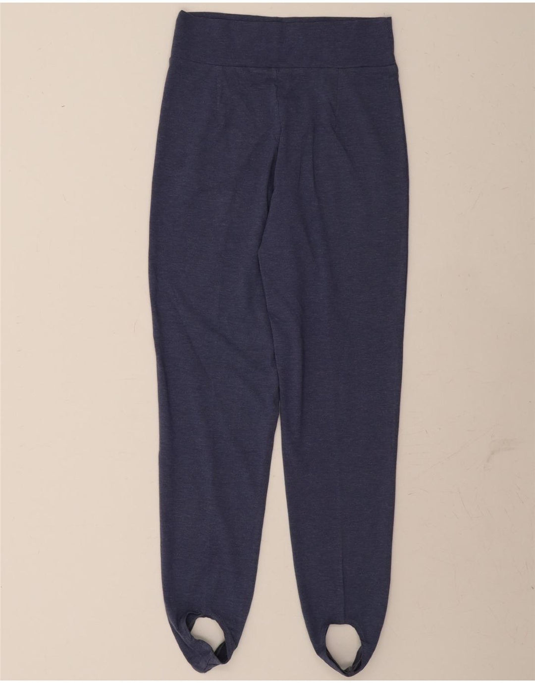 VINTAGE Womens Stirrup Leggings UK 10 Small Blue Polyester Vintage Vintage and Second-Hand Vintage from Messina Hembry 