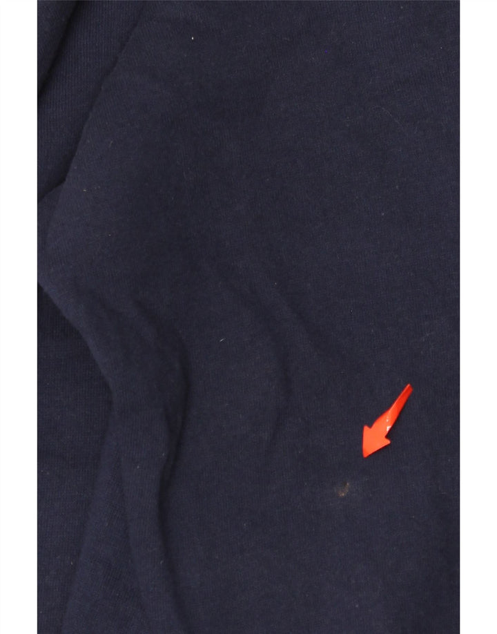 RUSSELL ATHLETIC Maglione con cappuccio e zip Dri-Power da uomo di grandi dimensioni in cotone blu navy