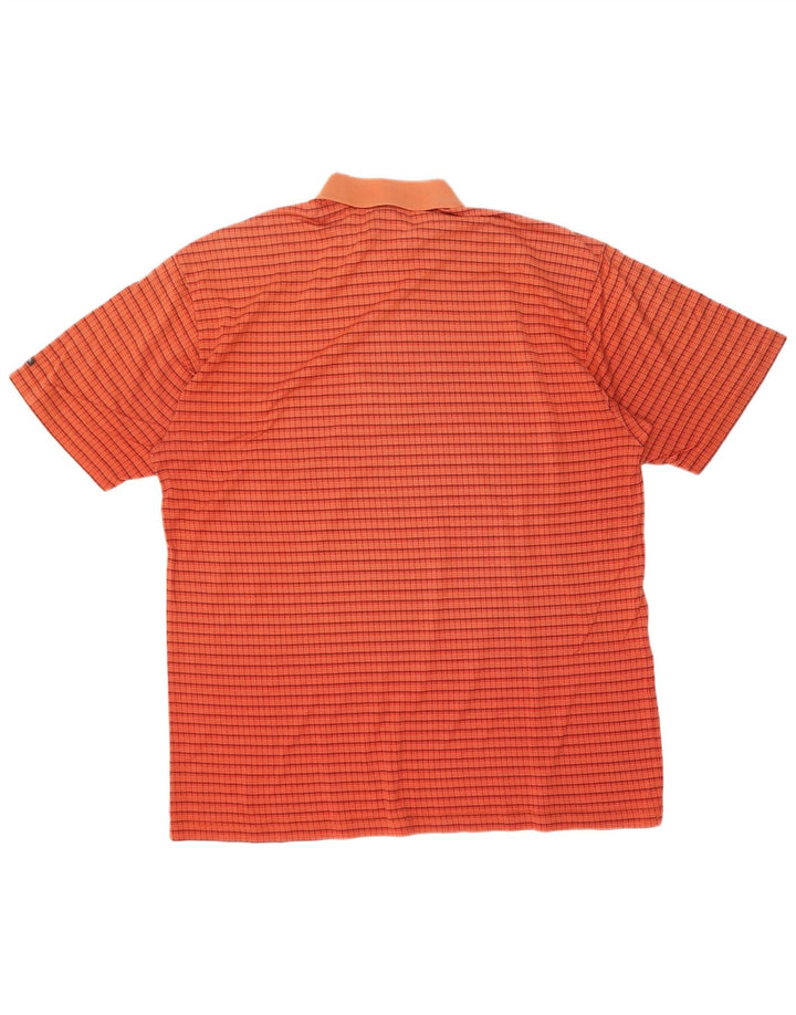 Polo Uomo Baffo IT 56 XL Cotone A Quadri Arancione