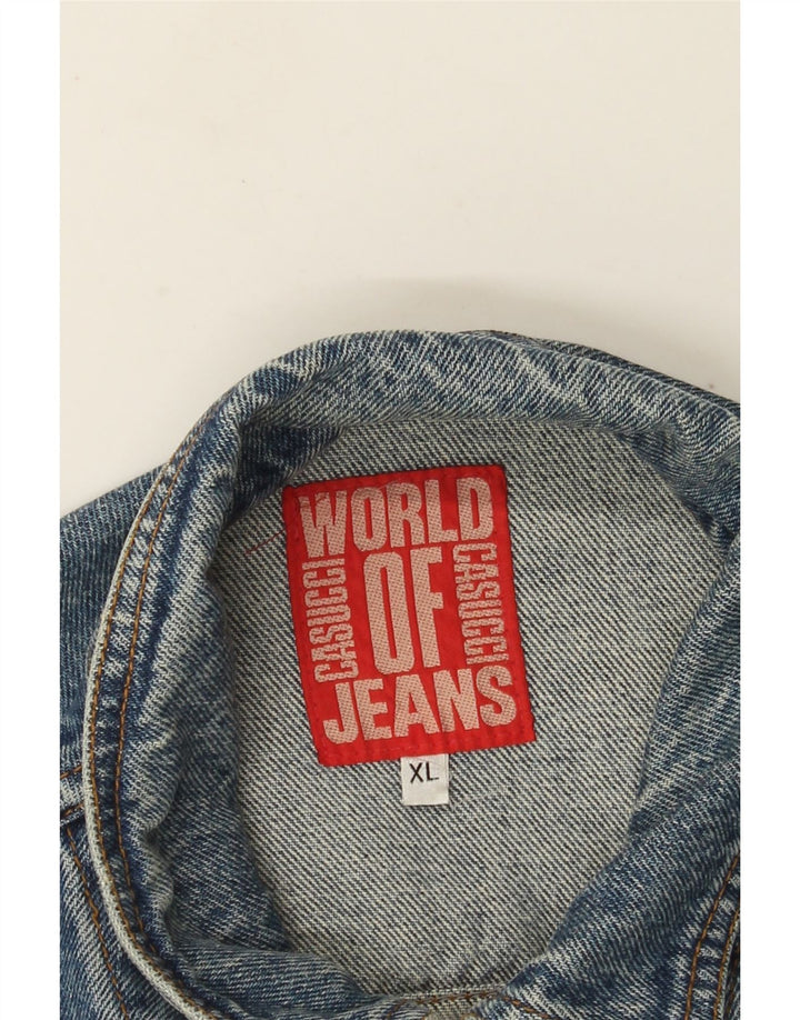 Giacca in denim da uomo Casucci UK 42 XL Blu