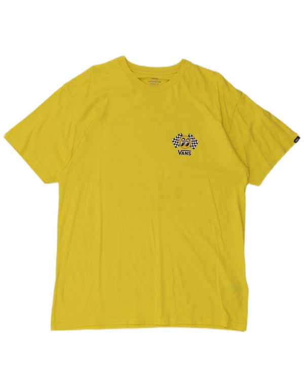 T-shirt grafica da uomo con vestibilità classica VANS, grande, in cotone giallo
