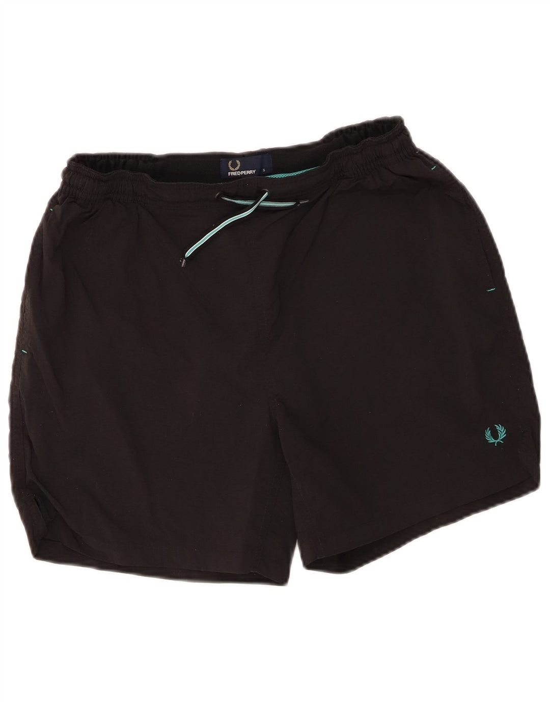 Pantaloncini da bagno da uomo Fred Perry Small neri in poliammide