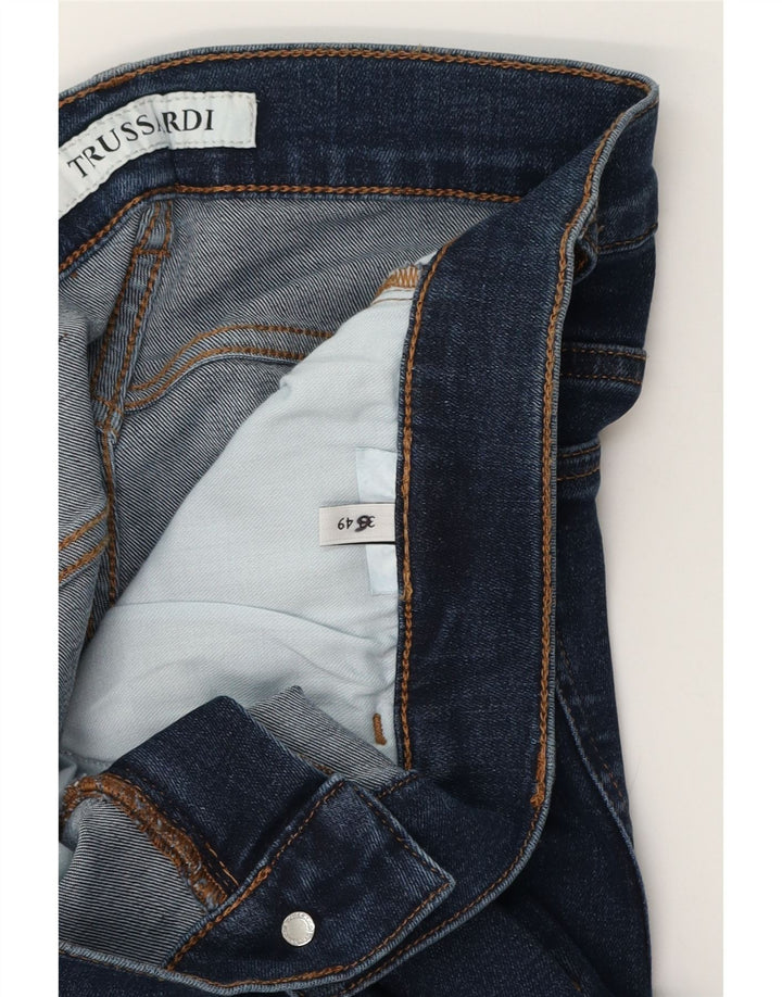 Jeans Dritti Uomo TRUSSARDI W36 L28 Blu Navy Cotone
