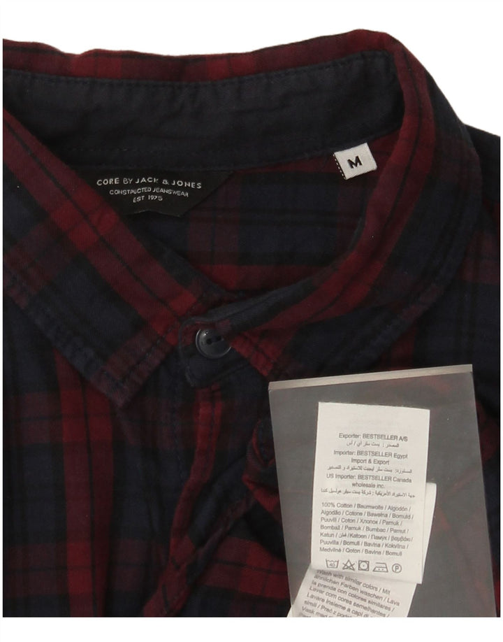 Jack & Jones Camicia da uomo in flanella di cotone a quadri blu navy medio