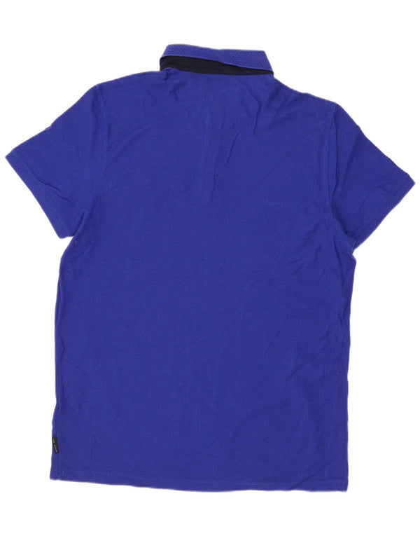 Polo da uomo Ted Baker taglia 4 grande in cotone blu
