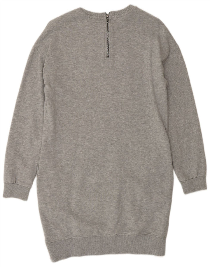Abito maglione in felpa con grafica oversize da donna SUPERDRY UK 10 piccolo grigio