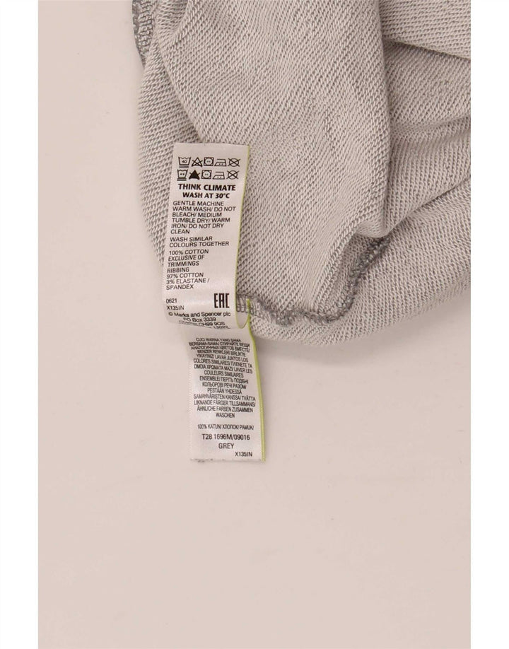 Pantaloni da tuta da uomo Marks & Spencer grandi in cotone grigio