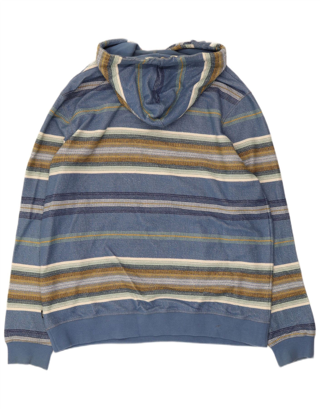 Felpa con cappuccio da uomo Fat Face XL in cotone a righe blu