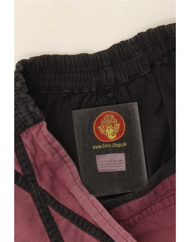 Pantaloni Harem da donna Guru Joggers medi W28 L23 cotone color block nero