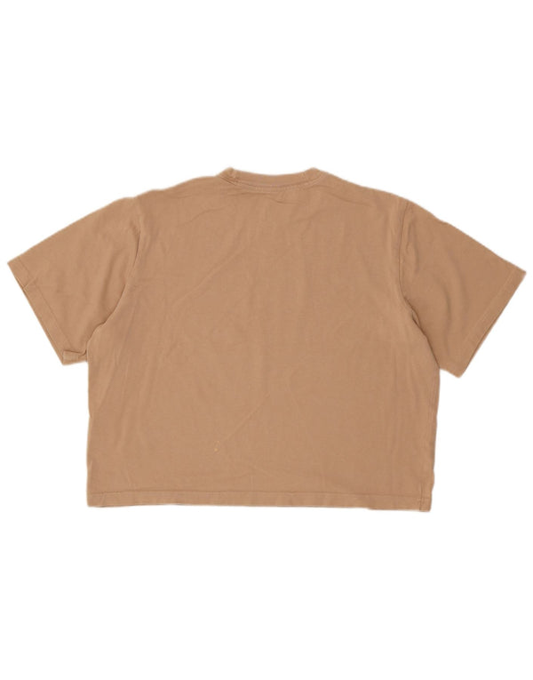 T-shirt corta da donna Nike UK 14 cotone beige medio