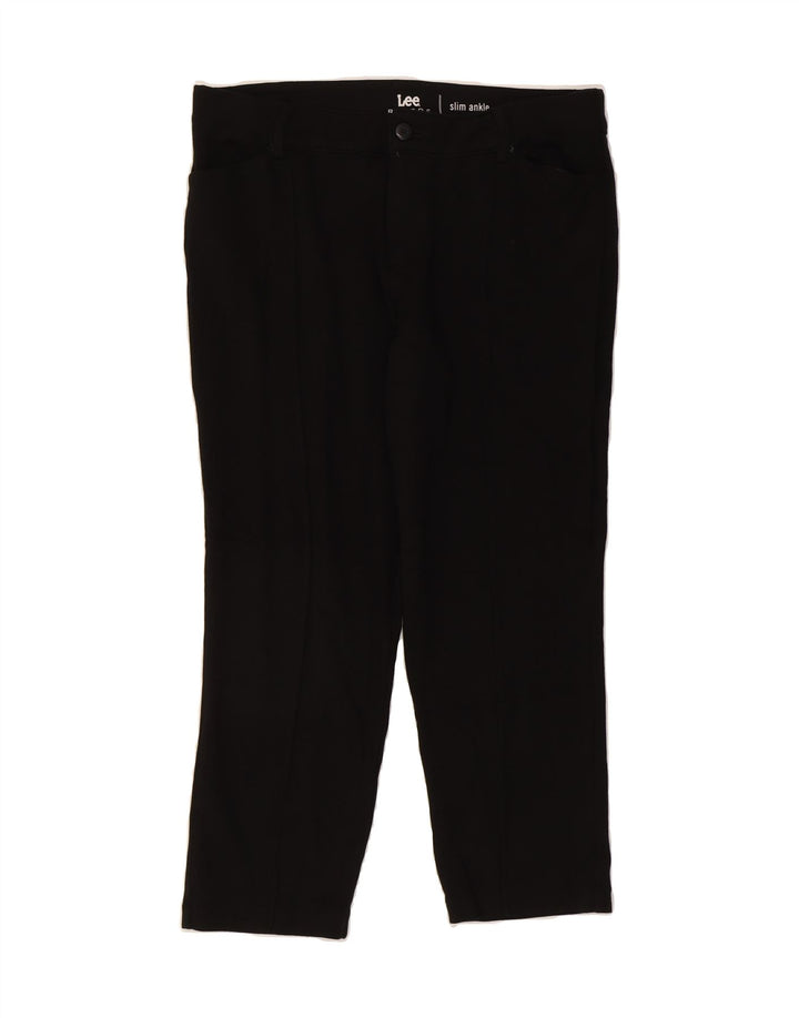 LEE Womens Riders Slim Cropped Trousers W34 L25 Black Vintage Lee and Second-Hand Lee from Messina Hembry 