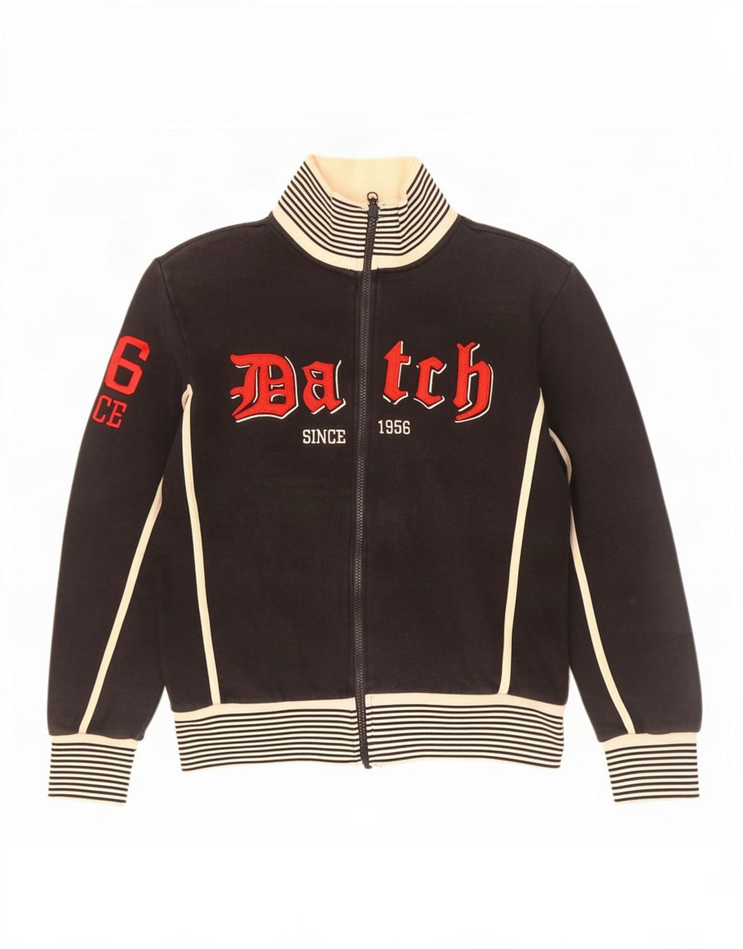 Giacca da tuta grafica da uomo Datch, cotone color block medio nero