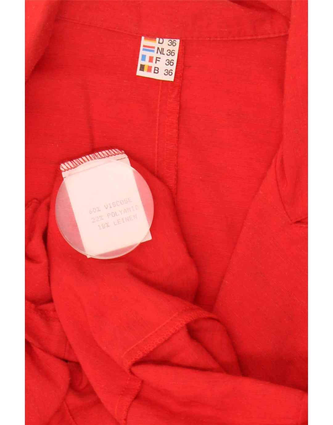 Giacca blazer doppiopetto a maniche corte da donna vintage EU 36 piccola rossa