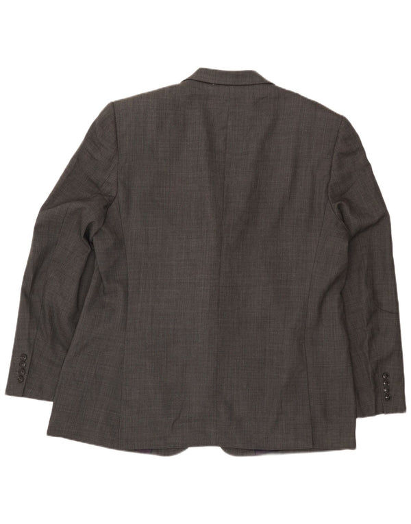 Giacca blazer a 2 bottoni da uomo Marks & Spencer UK 46 XL lana grigia