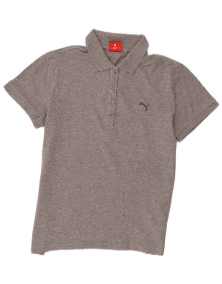 Polo da donna Puma UK 14 cotone grigio medio