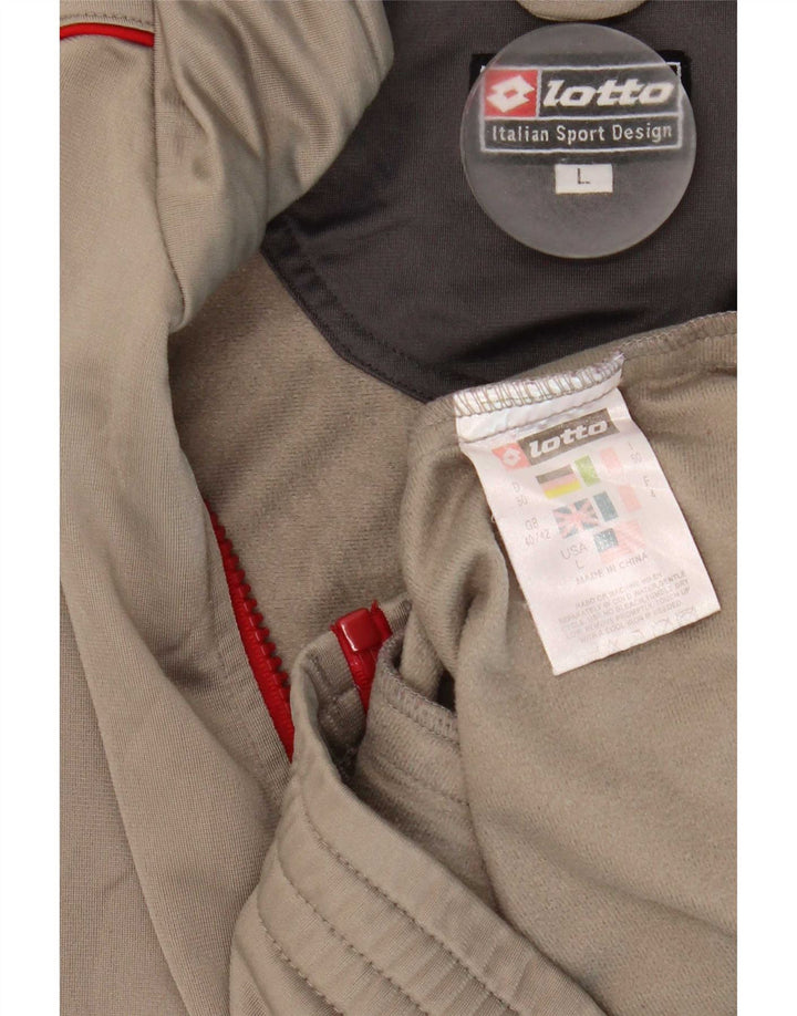 Giacca da tuta da uomo Lotto UK 40/42 Large Grigio Poliestere