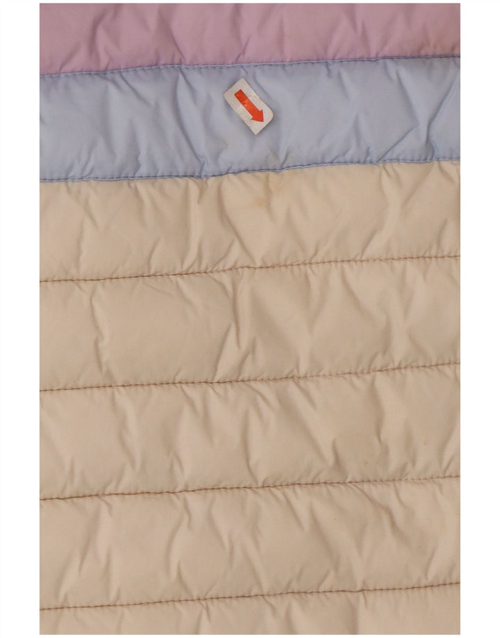 JOULES Giacca imbottita con cappuccio per ragazze 7-8 anni Colorblock bianco sporco