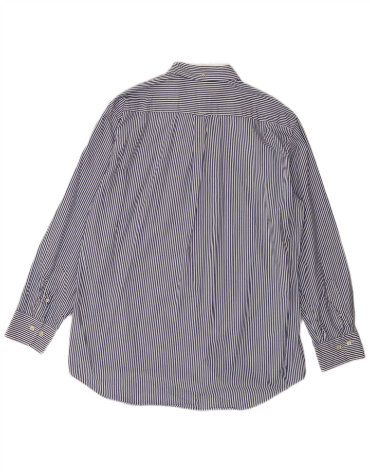 Gant Camicia Regular da Uomo Taglia 41/42 16 1/2 Grande Cotone a Righe Blu