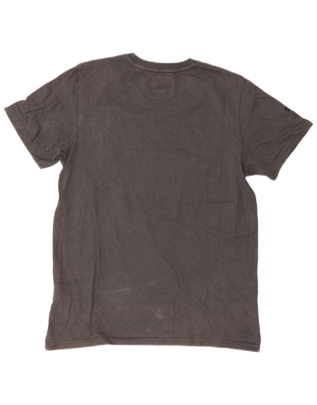 T-shirt grafica standard da uomo Superdry Top grande in cotone grigio