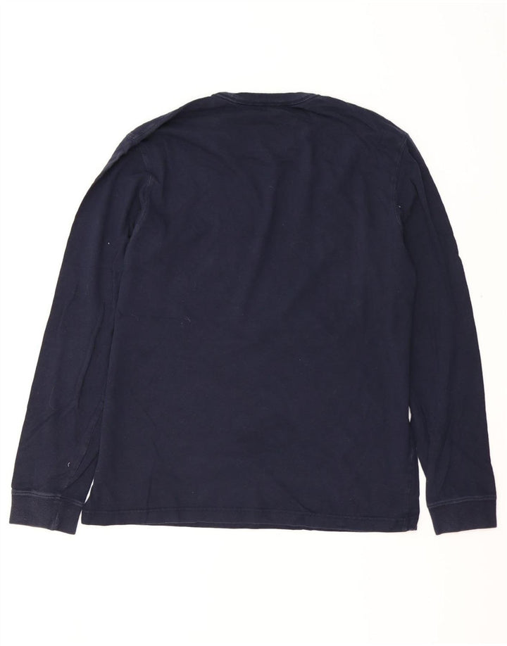 EDDIE BAUER Top da uomo a maniche lunghe in cotone blu navy medio