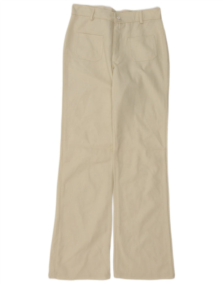 Pantaloni casual bootcut da donna vintage W30 L34 bianco sporco